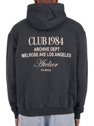 CLUB 1984. LA Dept Hoodie - Washed Grey Hoodie