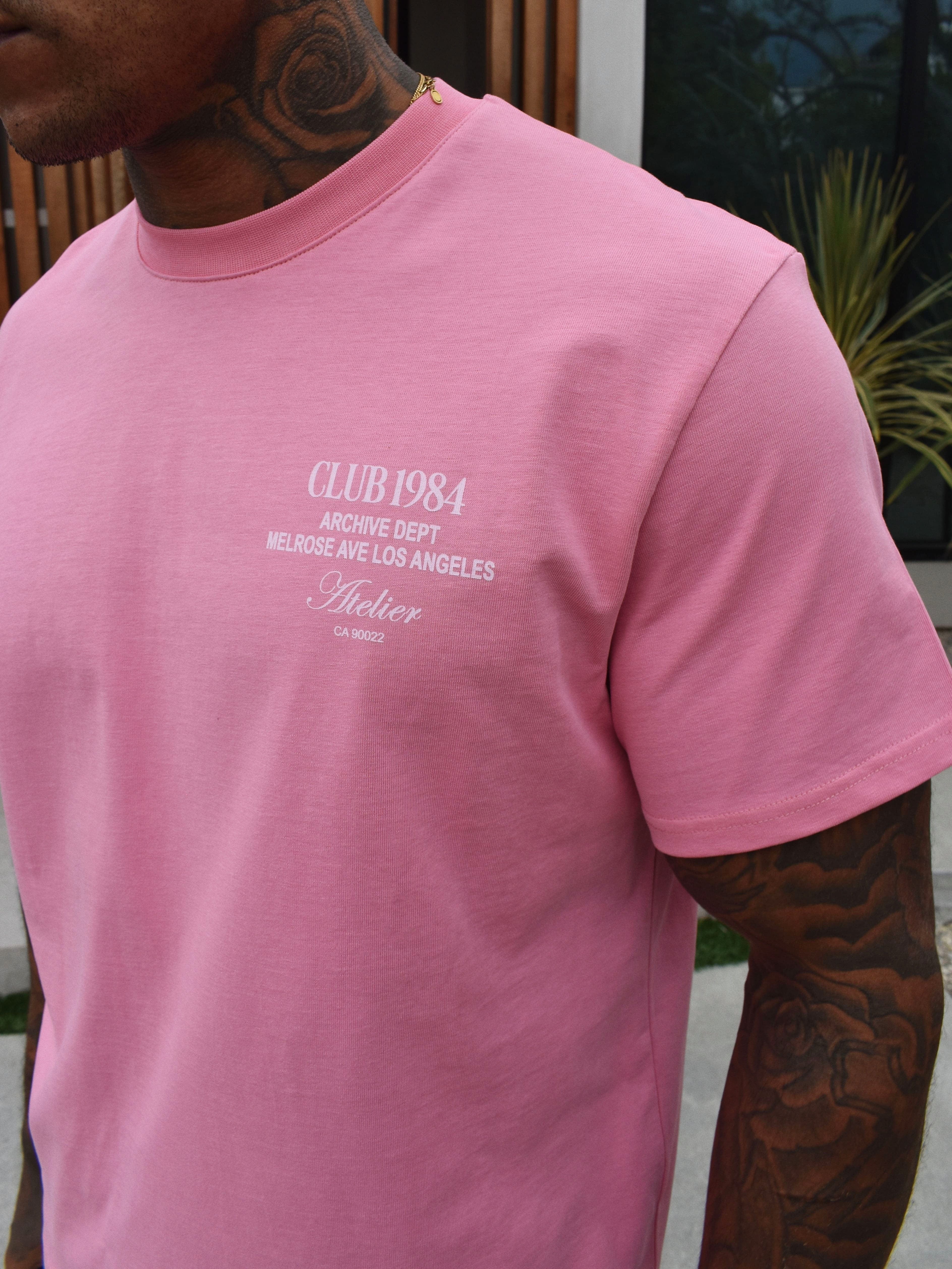 CLUB 1984. LA Dept T-shirt - Pink T-Shirt