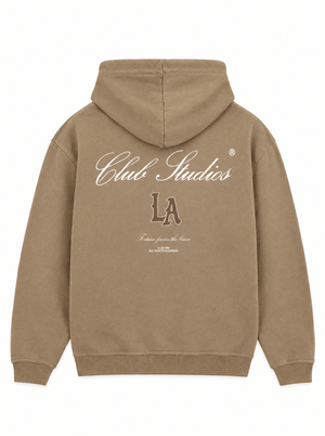 CLUB 1984. LA Studio Hoodie - Dark Taupe Hoodie