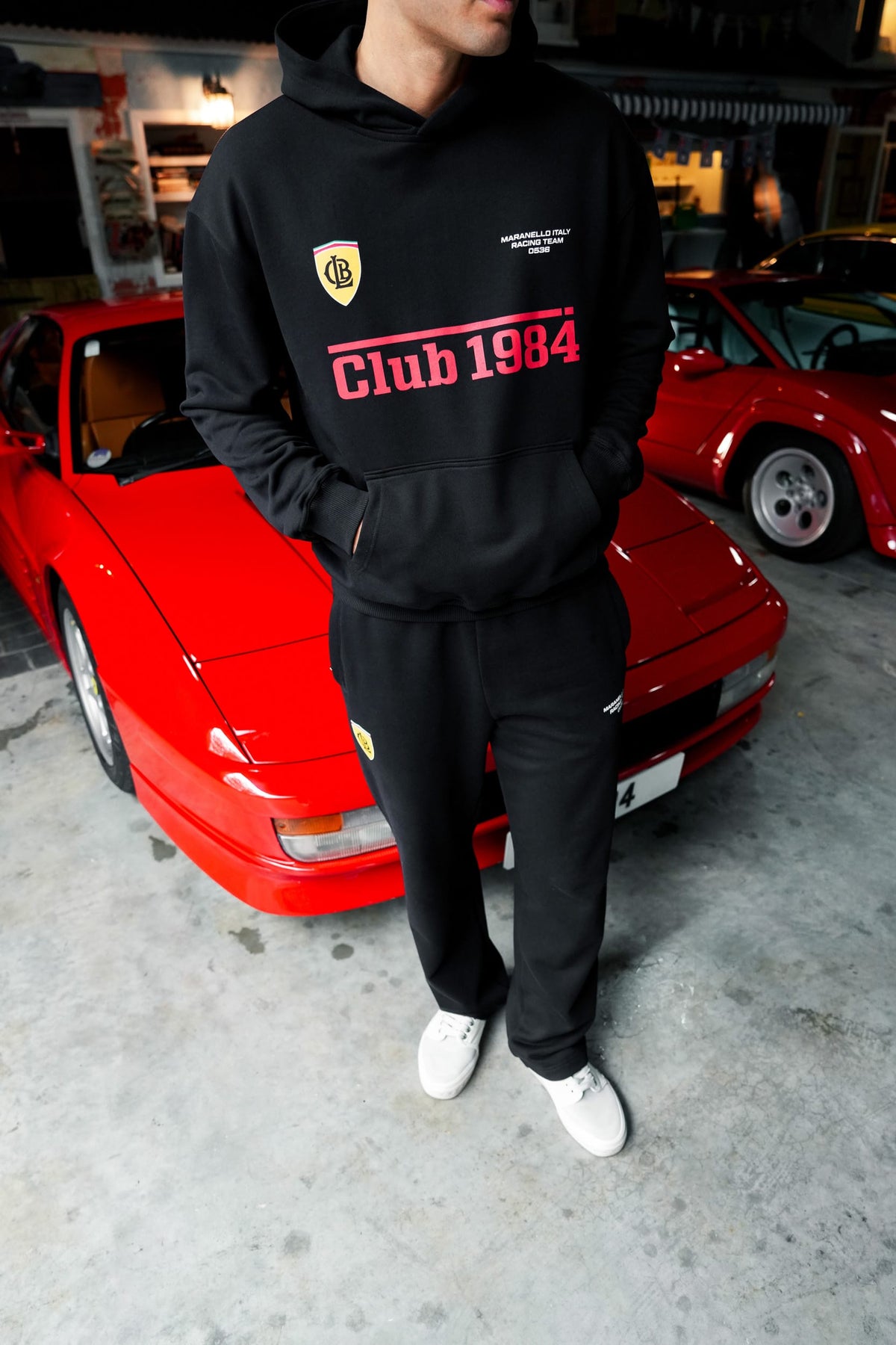 CLUB 1984. Maranello Hoodie - Black Hoodie