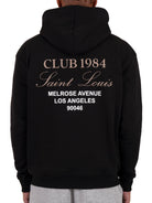 CLUB 1984. Melrose 1984 Hoodie - Black/Tan Hoodie
