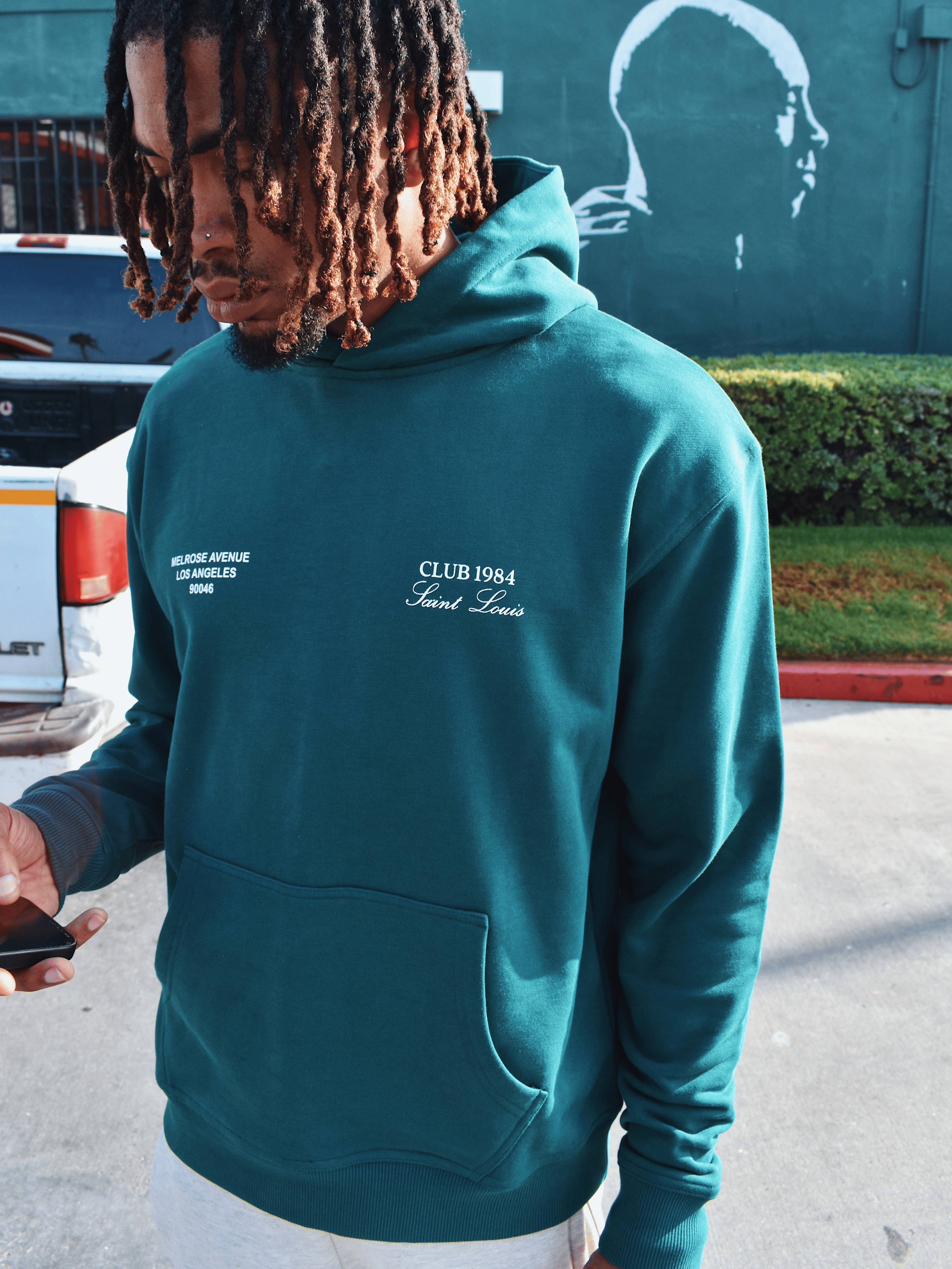 CLUB 1984. Melrose 1984 Hoodie - Forrest Green Hoodie