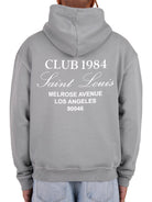 CLUB 1984. Melrose 1984 Hoodie - Washed Light Grey Hoodie