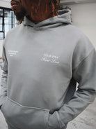 CLUB 1984. Melrose 1984 Hoodie - Washed Light Grey Hoodie