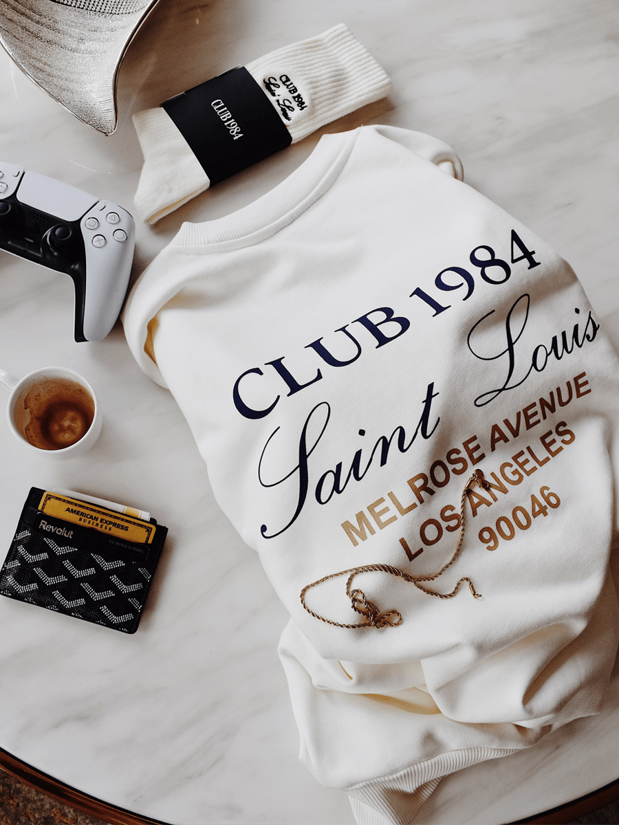 CLUB 1984. Melrose 1984 Sweatshirt - Off White Sweatshirt