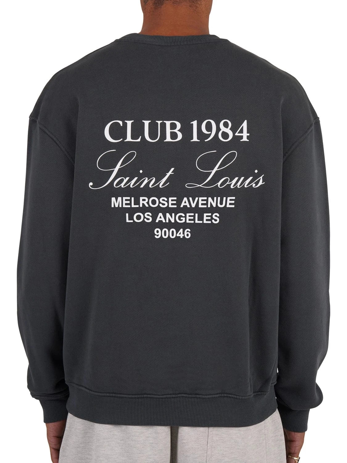 CLUB 1984. Melrose 1984 Sweatshirt - Washed Grey Sweatshirt