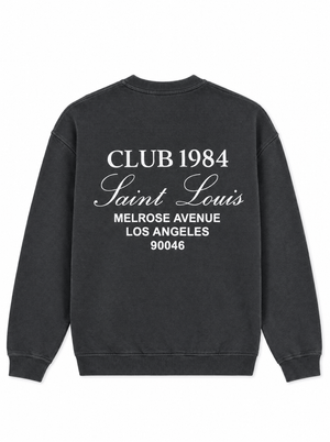 CLUB 1984. Melrose 1984 Sweatshirt - Washed Grey Sweatshirt