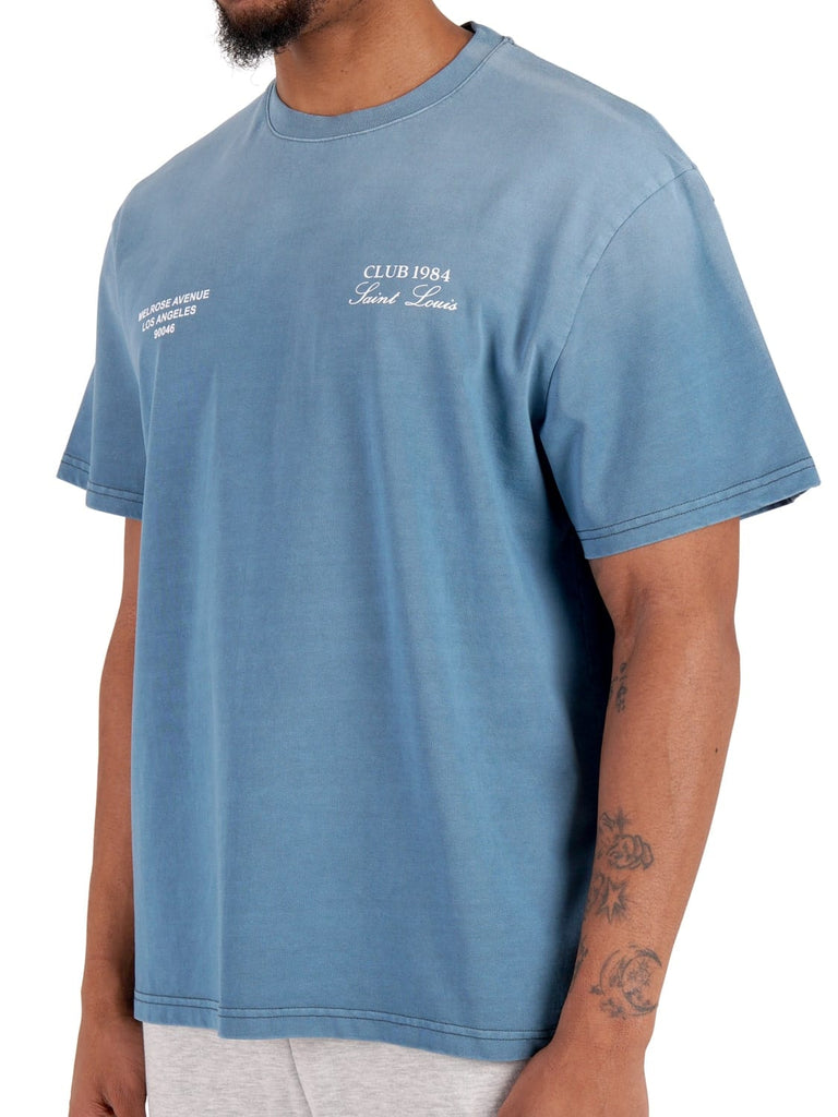 CLUB 1984. Melrose 1984 T-shirt - Washed Blue T-Shirt