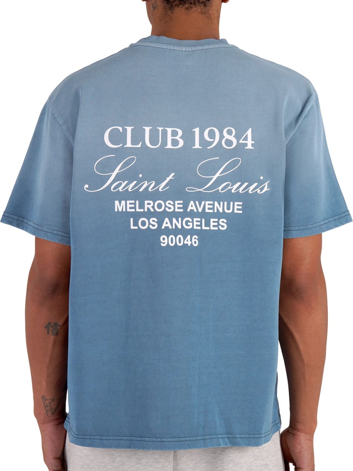 CLUB 1984. Melrose 1984 T-shirt - Washed Blue T-Shirt