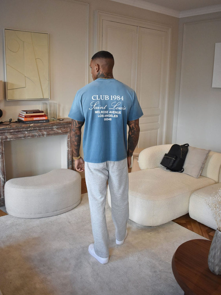 CLUB 1984. Melrose 1984 T-shirt - Washed Blue T-Shirt