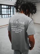 CLUB 1984. Melrose 1984 T-shirt - Washed Light Grey T-Shirt