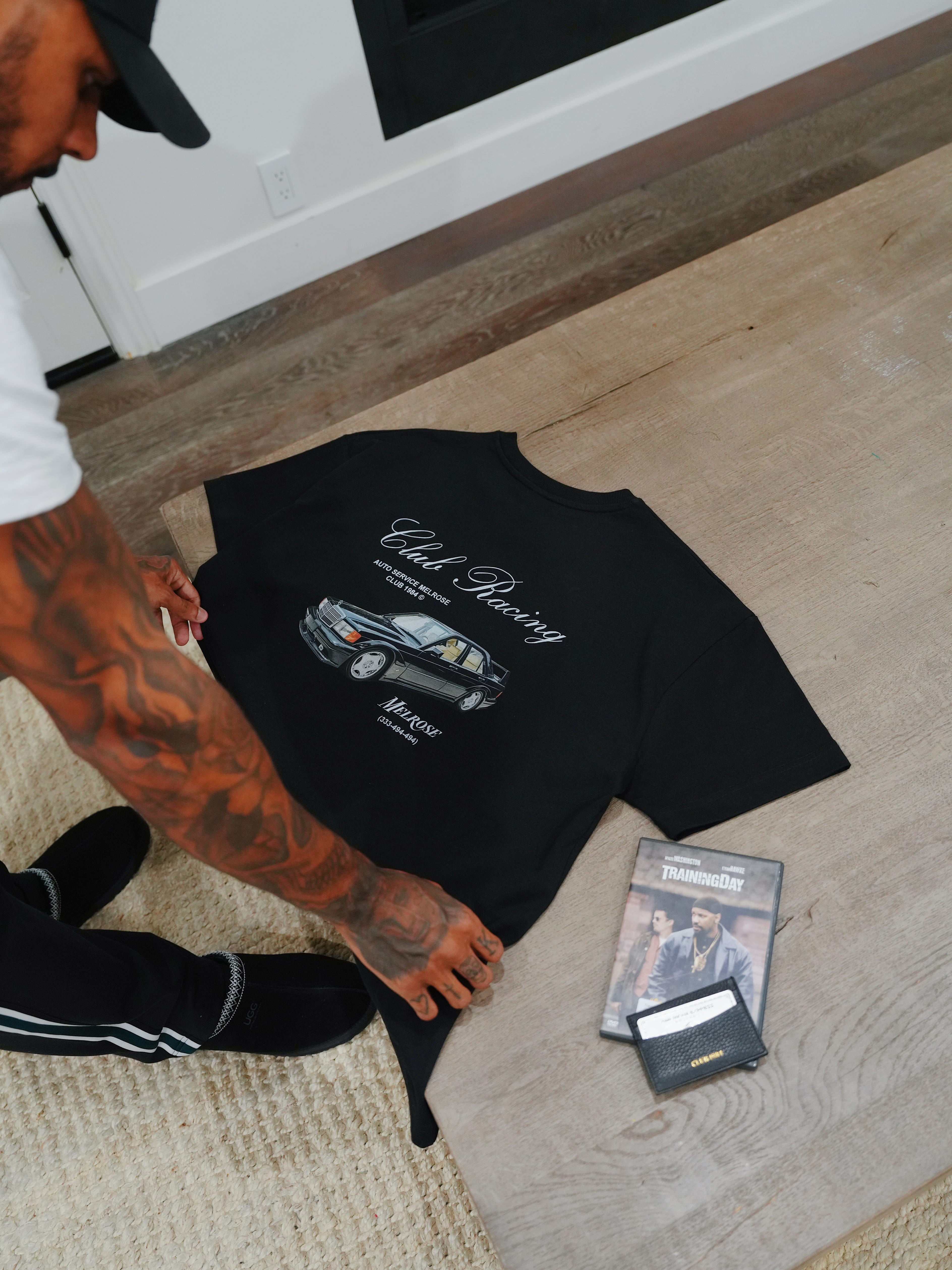 CLUB 1984. Melrose Racing T-shirt - Black T-Shirt