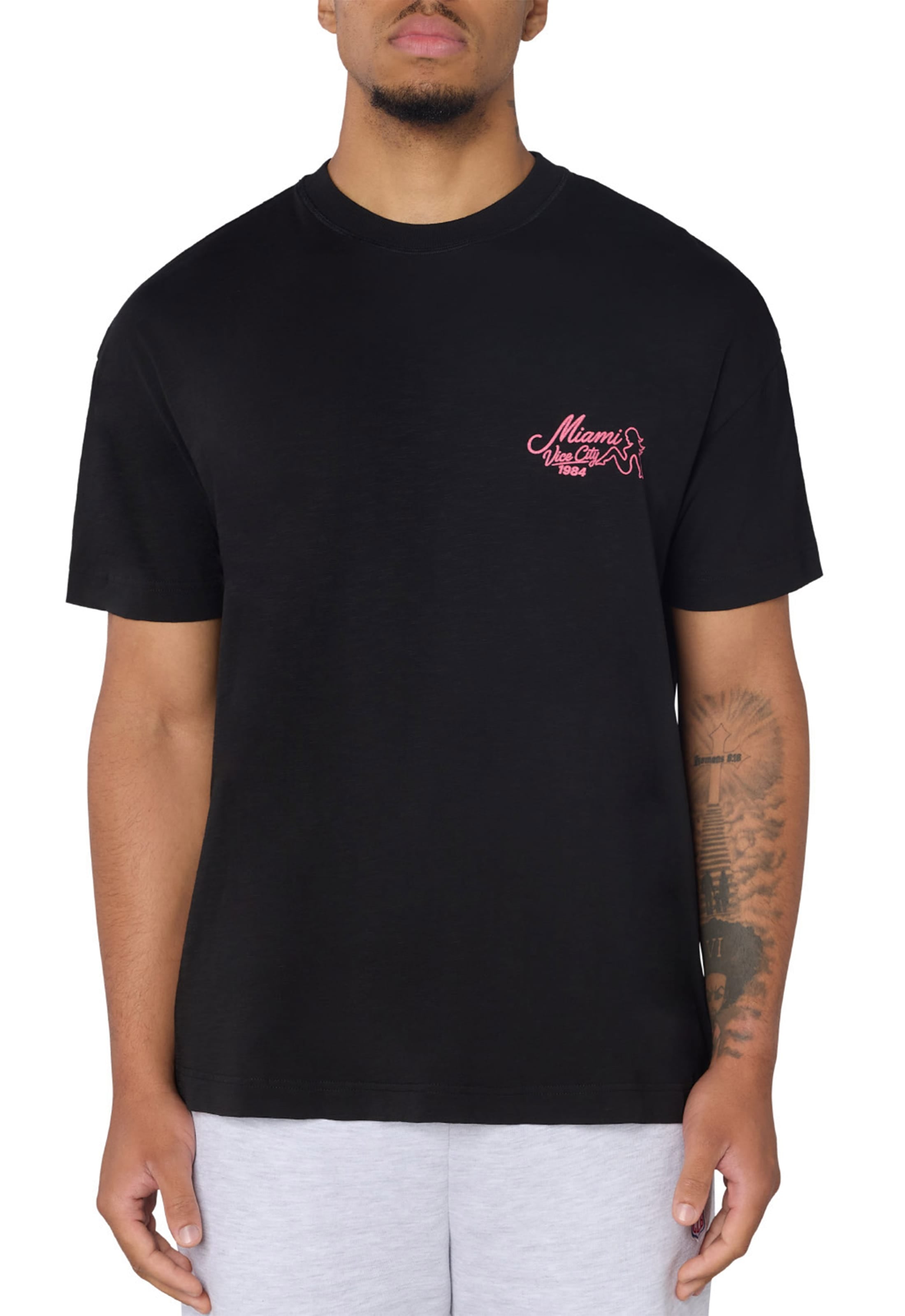 CLUB 1984. Miami Nights T-shirt - Black T-Shirt