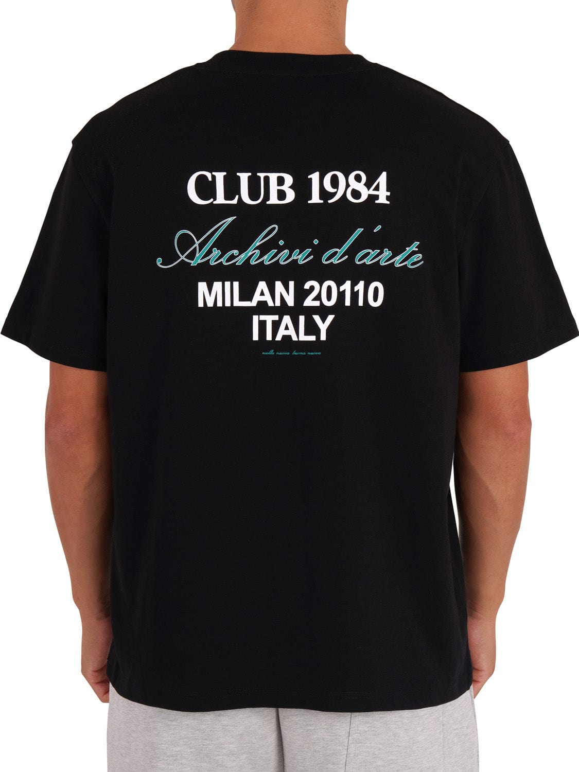 CLUB 1984. Milan Script T-shirt - Black T-Shirt