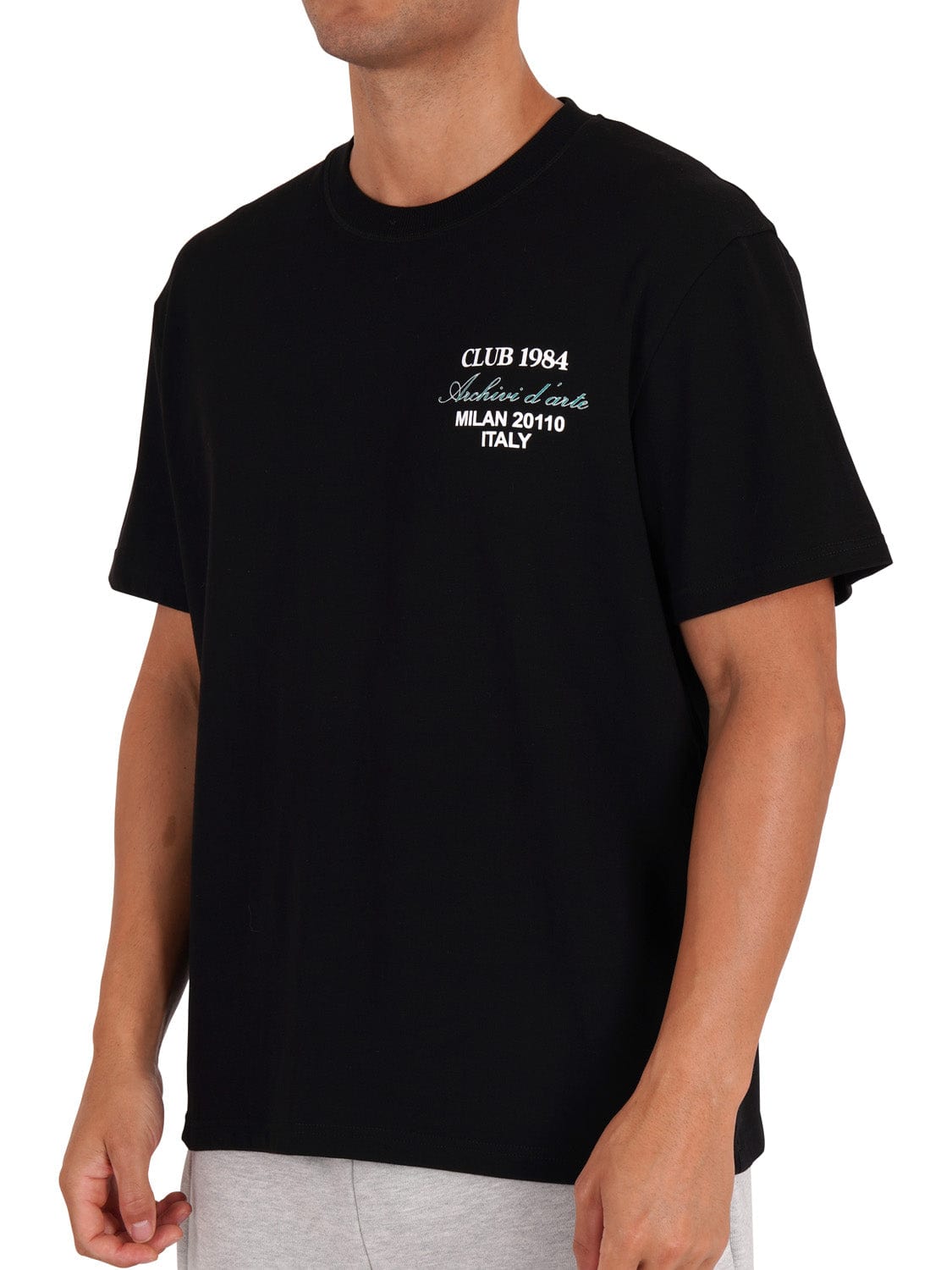 CLUB 1984. Milan Script T-shirt - Black T-Shirt