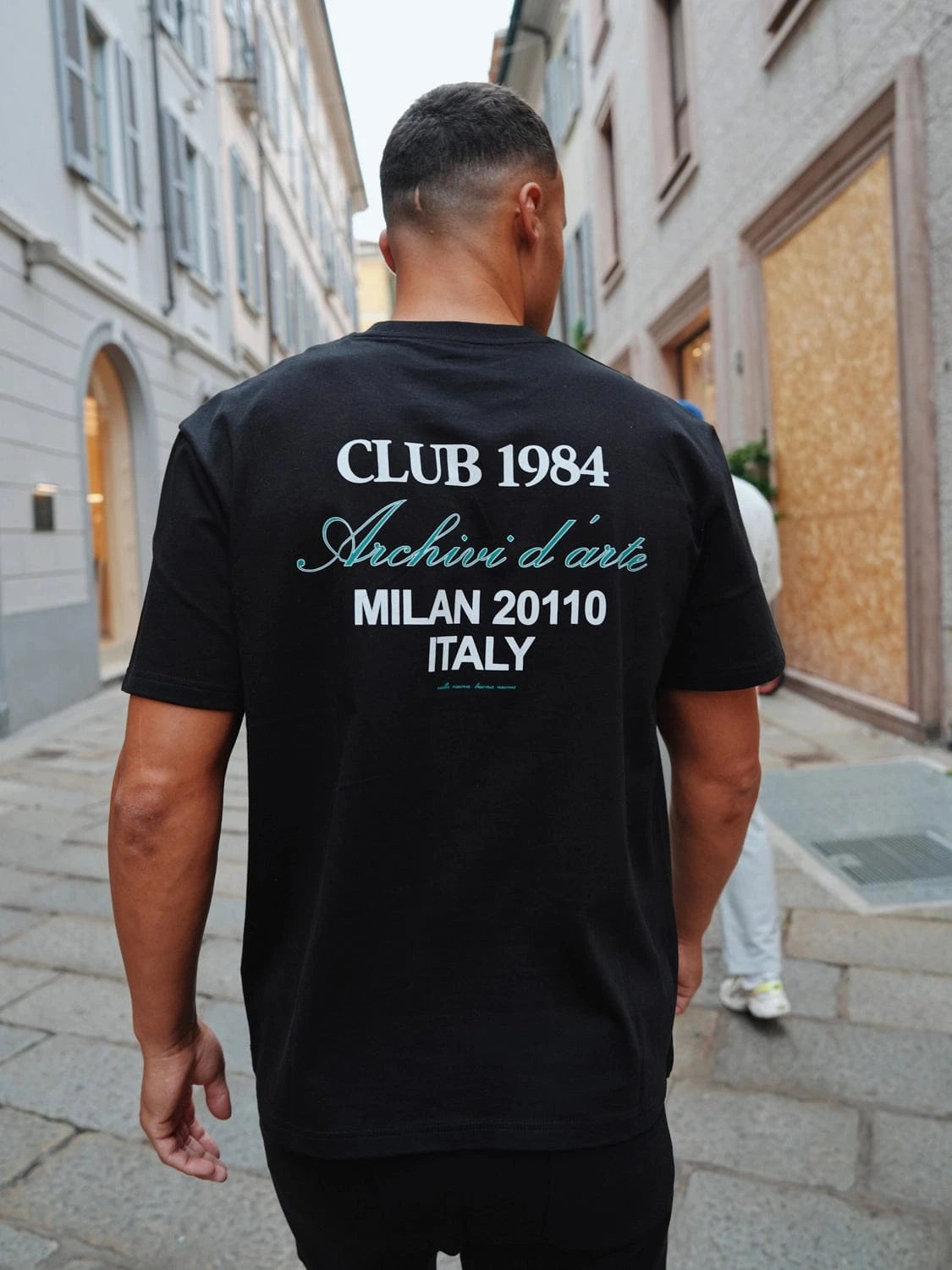 CLUB 1984. Milan Script T-shirt - Black T-Shirt