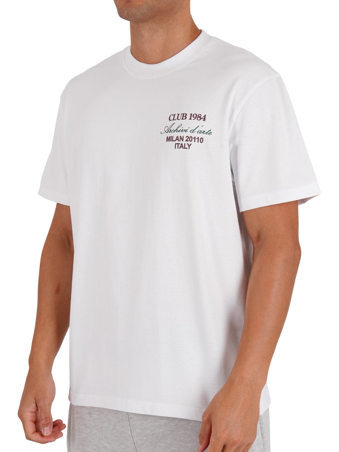 CLUB 1984. Milan Script T-shirt - White T-Shirt