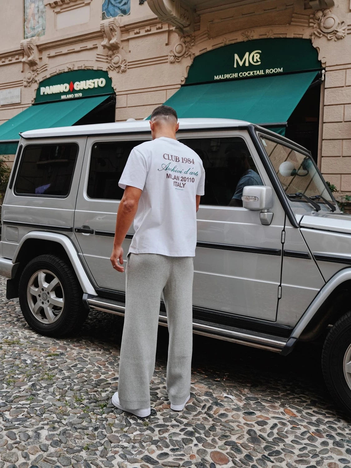 CLUB 1984. Milan Script T-shirt - White T-Shirt