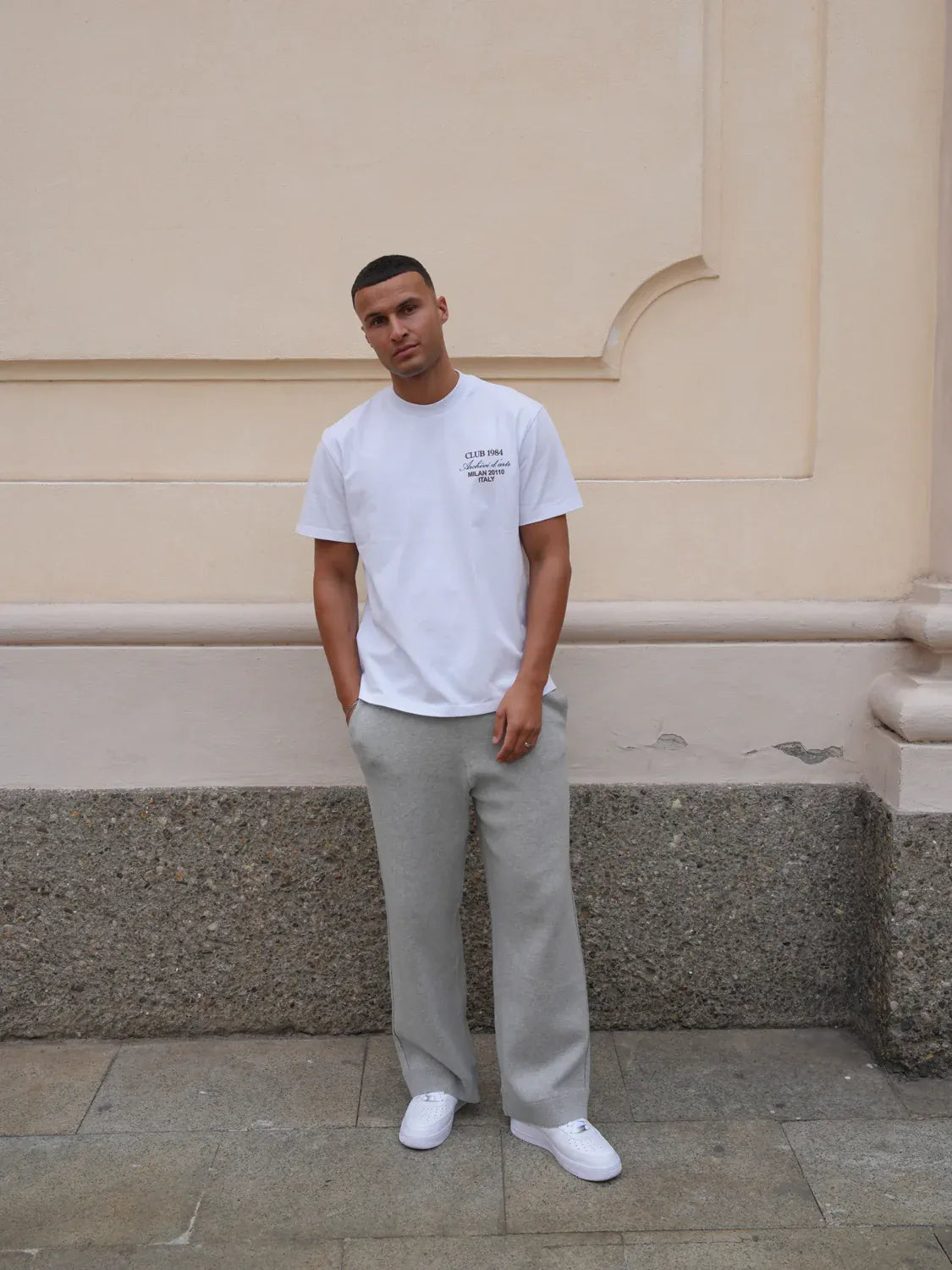 CLUB 1984. Milan Script T-shirt - White T-Shirt