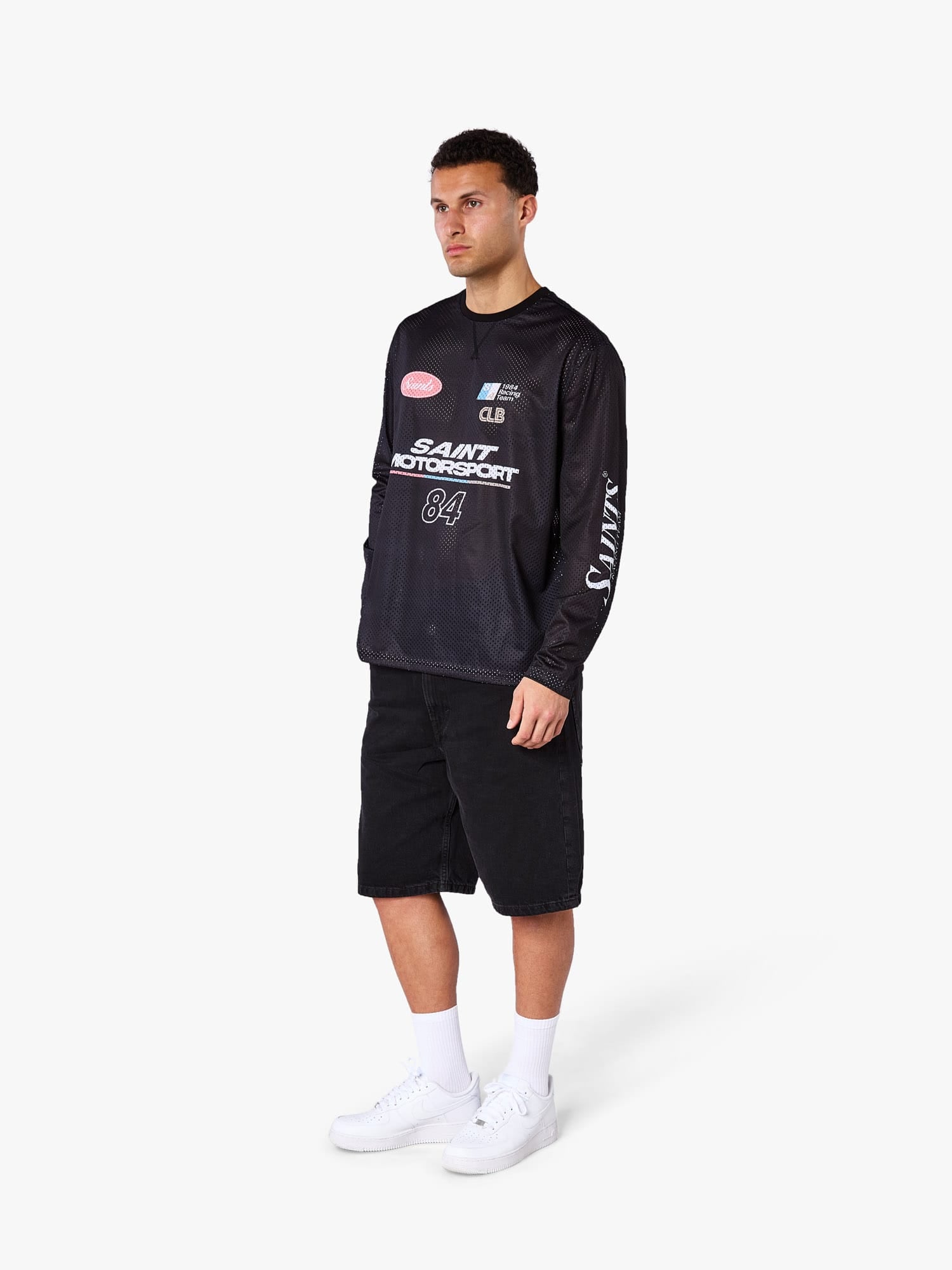 CLUB 1984. Motorsport Mesh LS T-shirt - Black T-Shirt