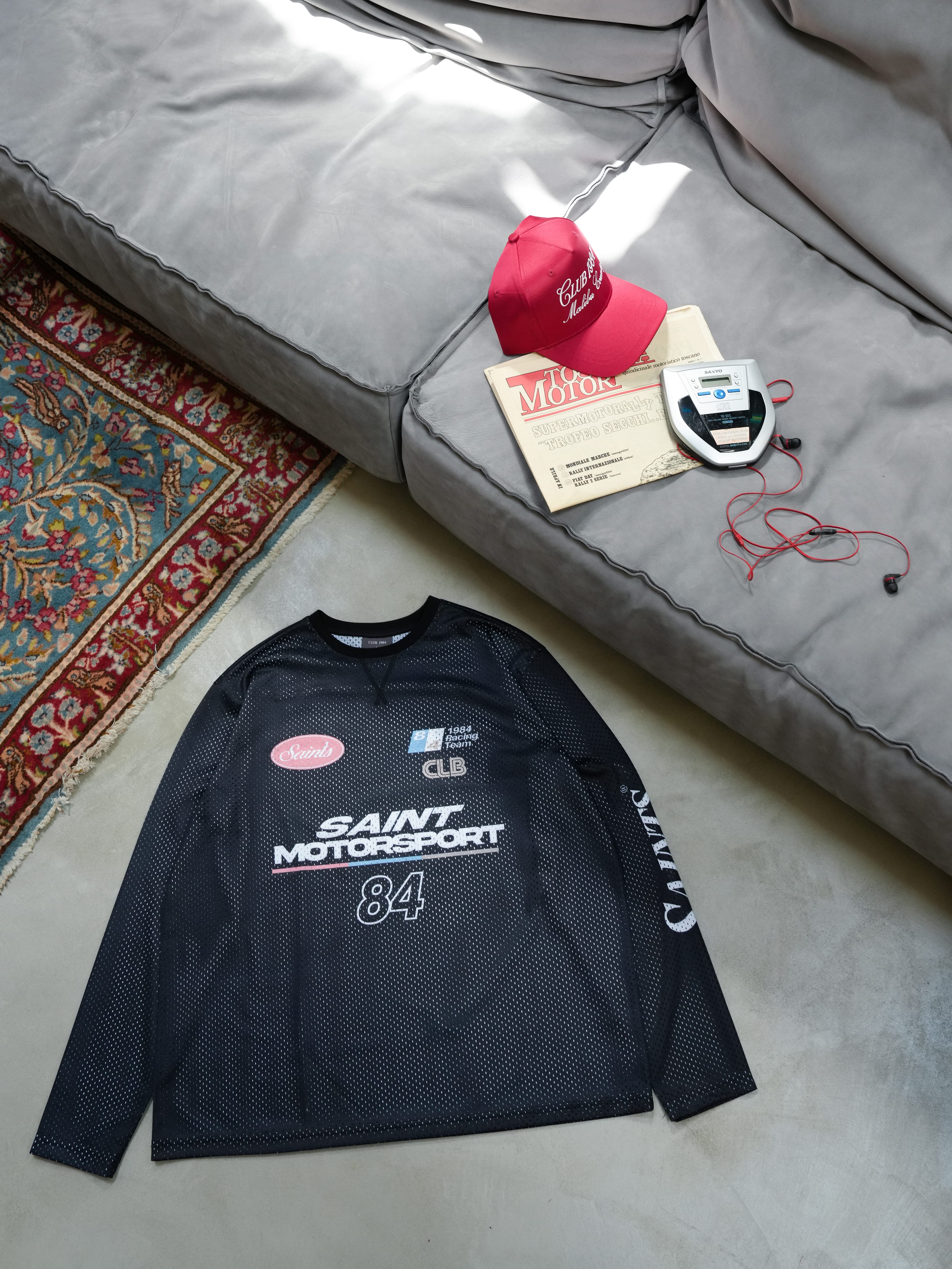 CLUB 1984. Motorsport Mesh LS T-shirt - Black T-Shirt