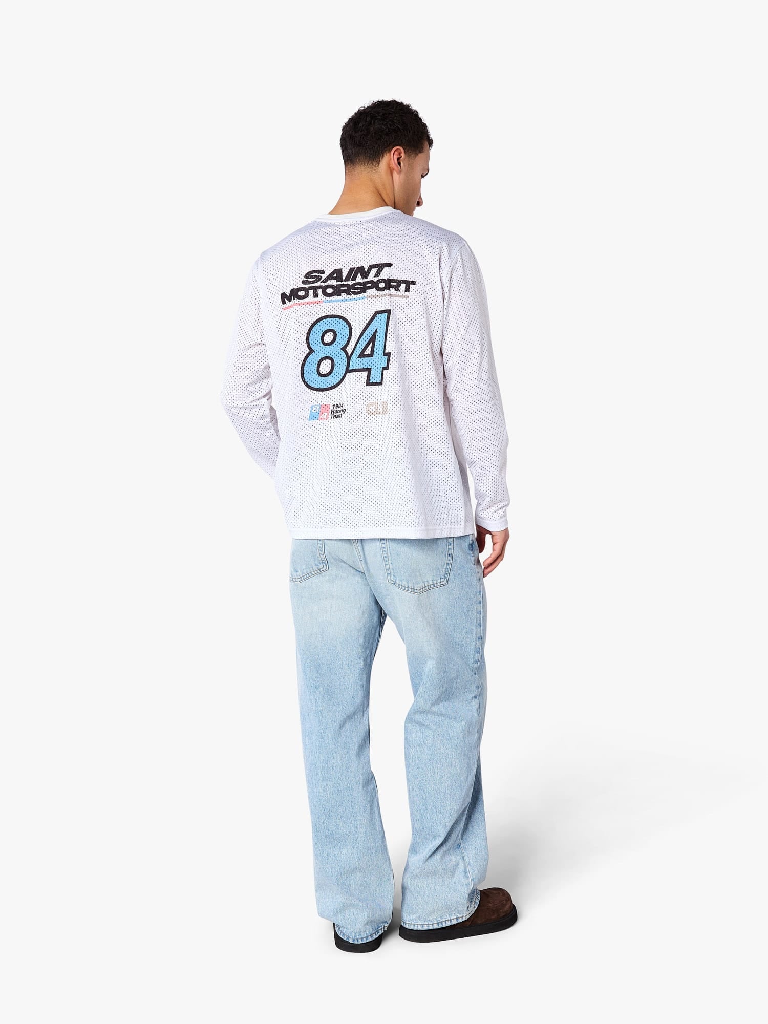 CLUB 1984. Motorsport Mesh LS T-shirt - White T-Shirt
