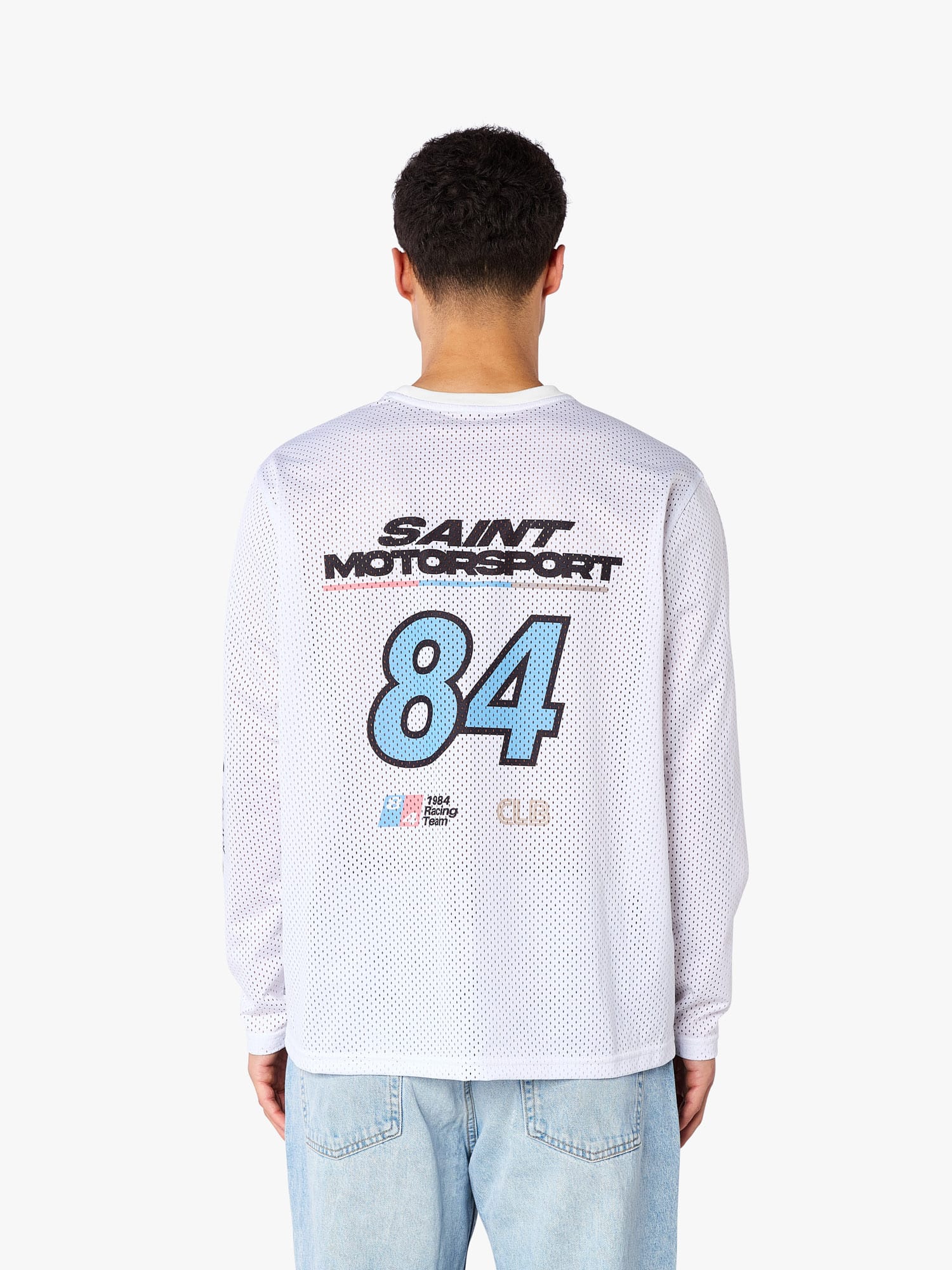 CLUB 1984. Motorsport Mesh LS T-shirt - White T-Shirt