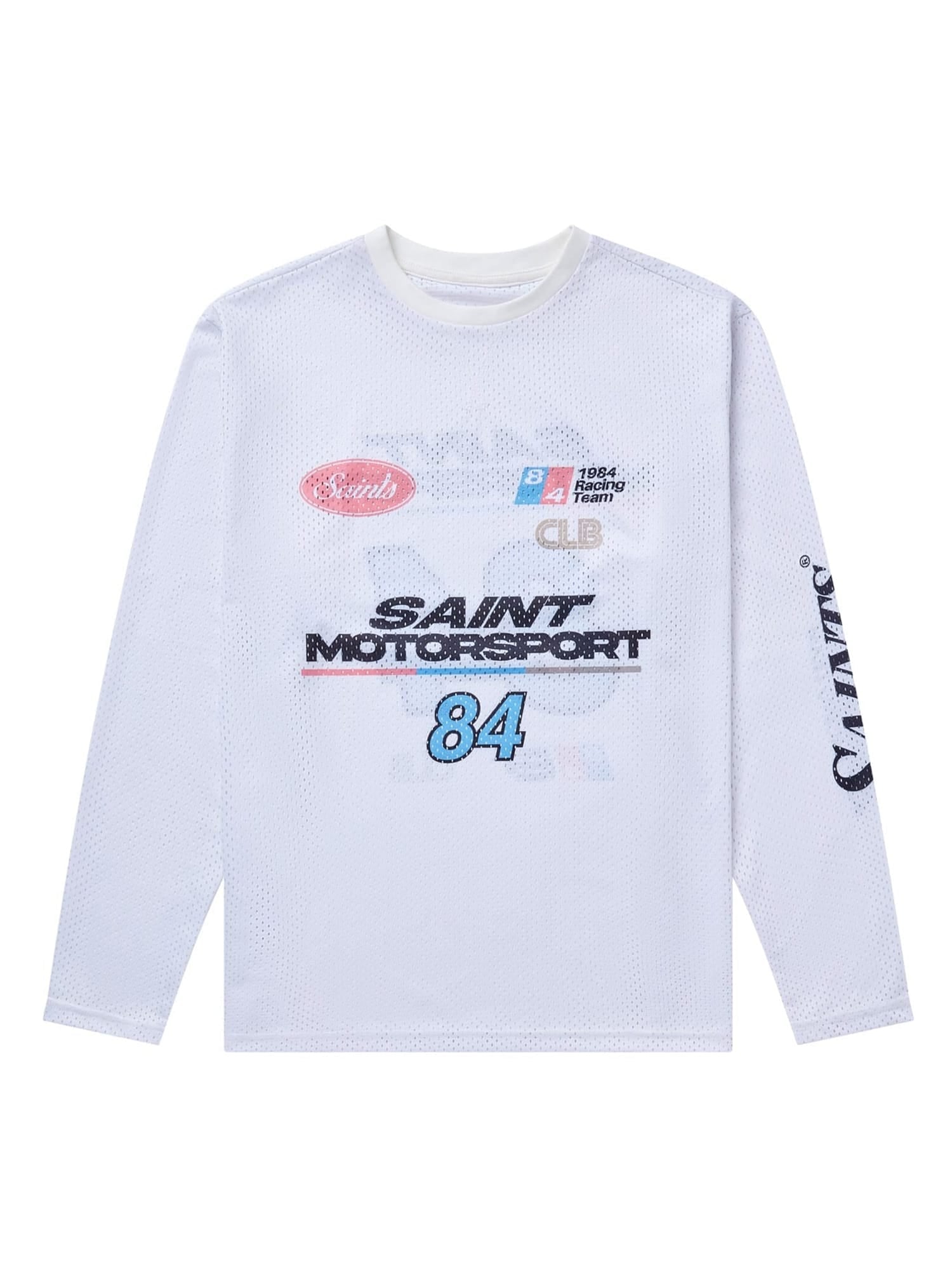 CLUB 1984. Motorsport Mesh LS T-shirt - White T-Shirt