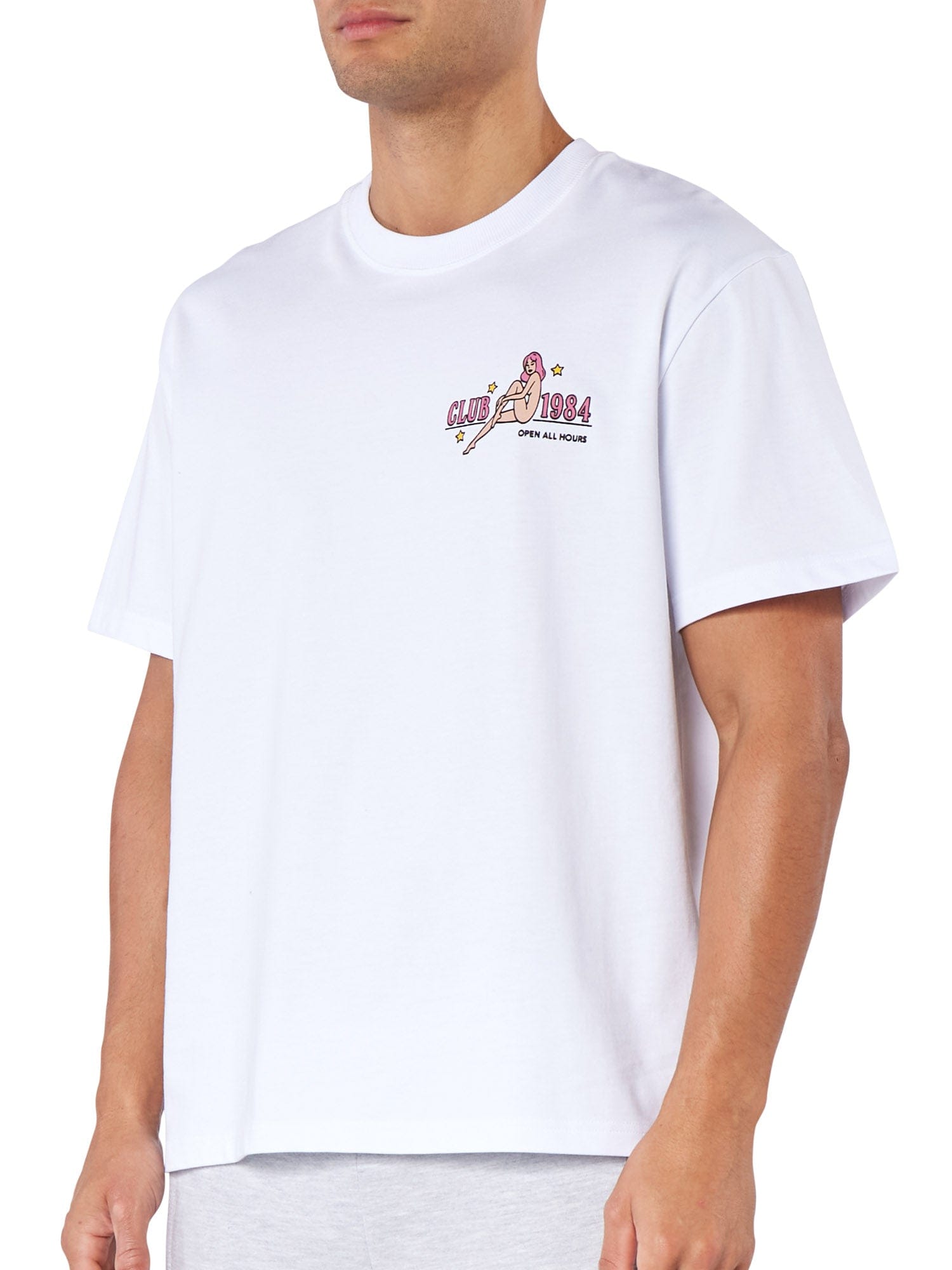 CLUB 1984. Open All Hours T-shirt - White T-Shirt