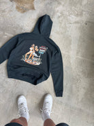 CLUB 1984. Paradise Hotel Hoodie - Washed Black Hoodie