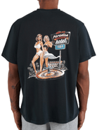 CLUB 1984. Paradise Hotel T-shirt - Washed Black T-Shirt