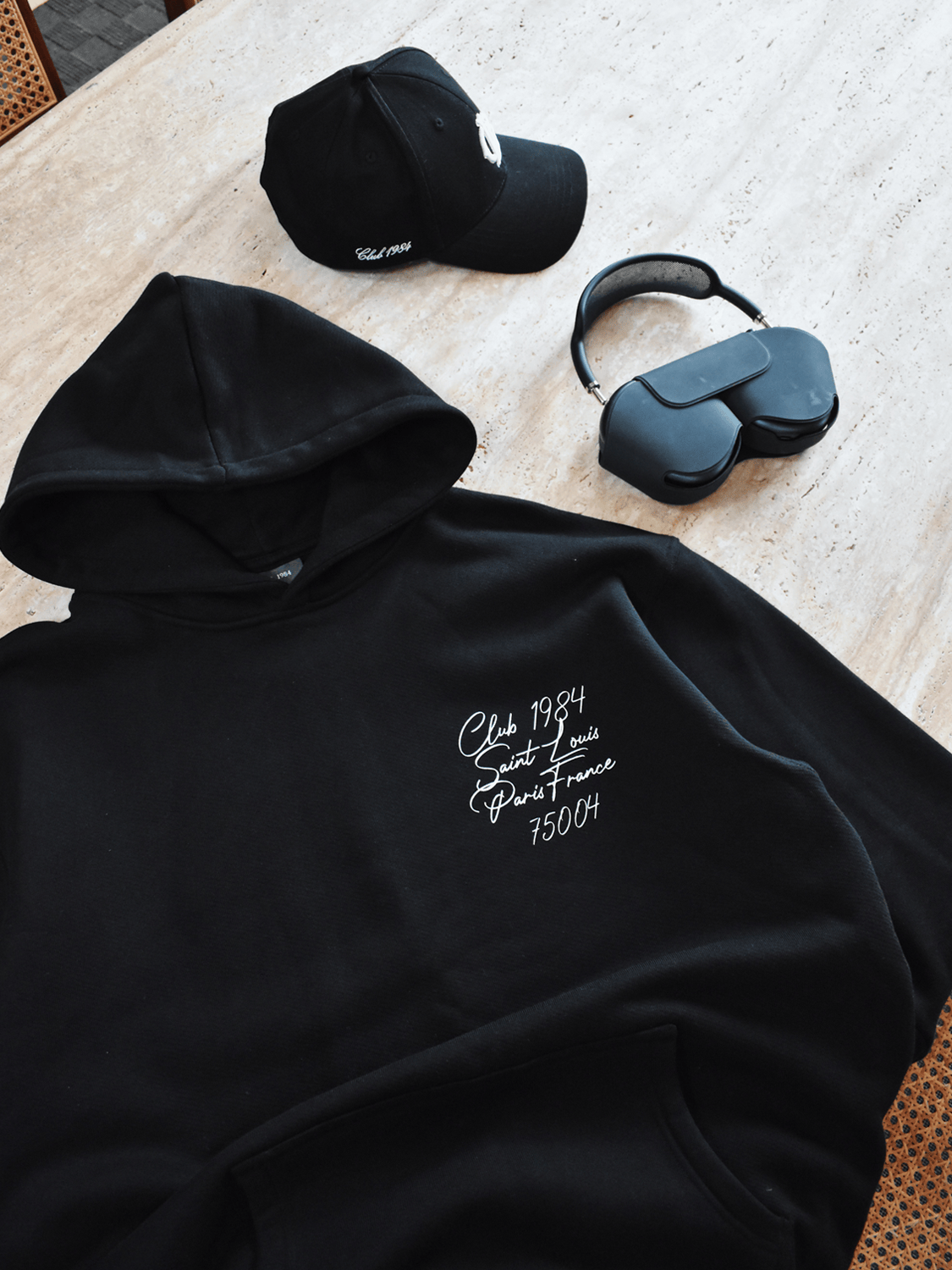 CLUB 1984. Patron 75004 Hoodie - Black Hoodie