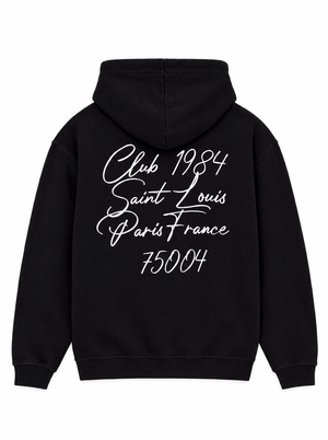 CLUB 1984. Patron 75004 Hoodie - Black Hoodie