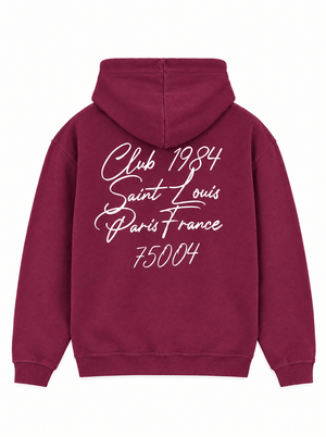 CLUB 1984. Patron 75004 Hoodie - Wine Red Hoodie