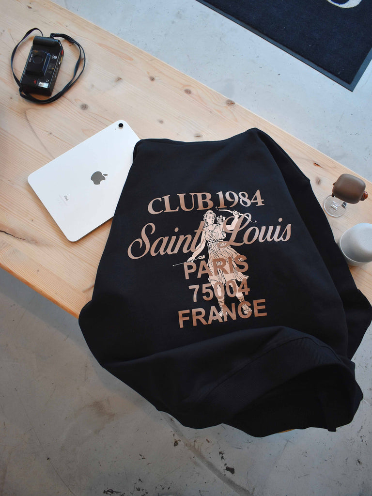 CLUB 1984. Patron 84 Hoodie - Black/Beige Hoodie