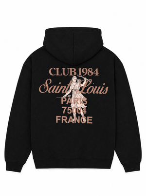 CLUB 1984. Patron 84 Hoodie - Black/Beige Hoodie