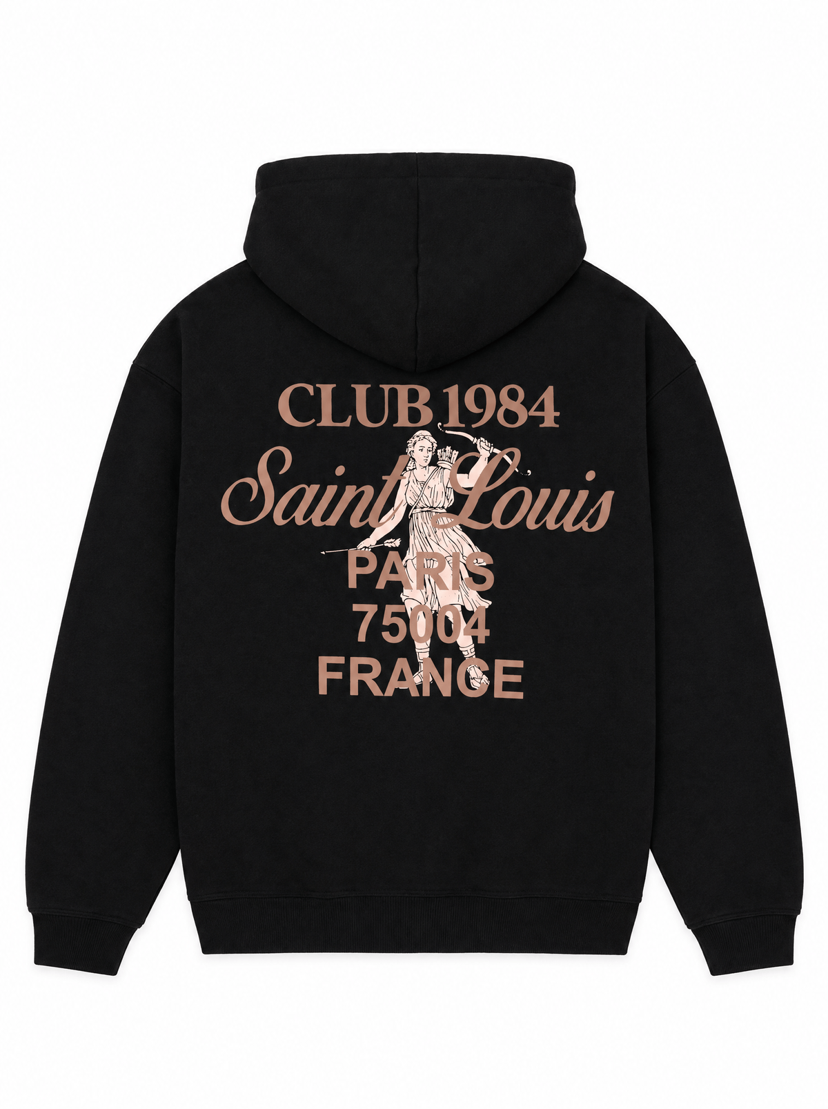 CLUB 1984. Patron 84 Hoodie - Black/Beige Hoodie