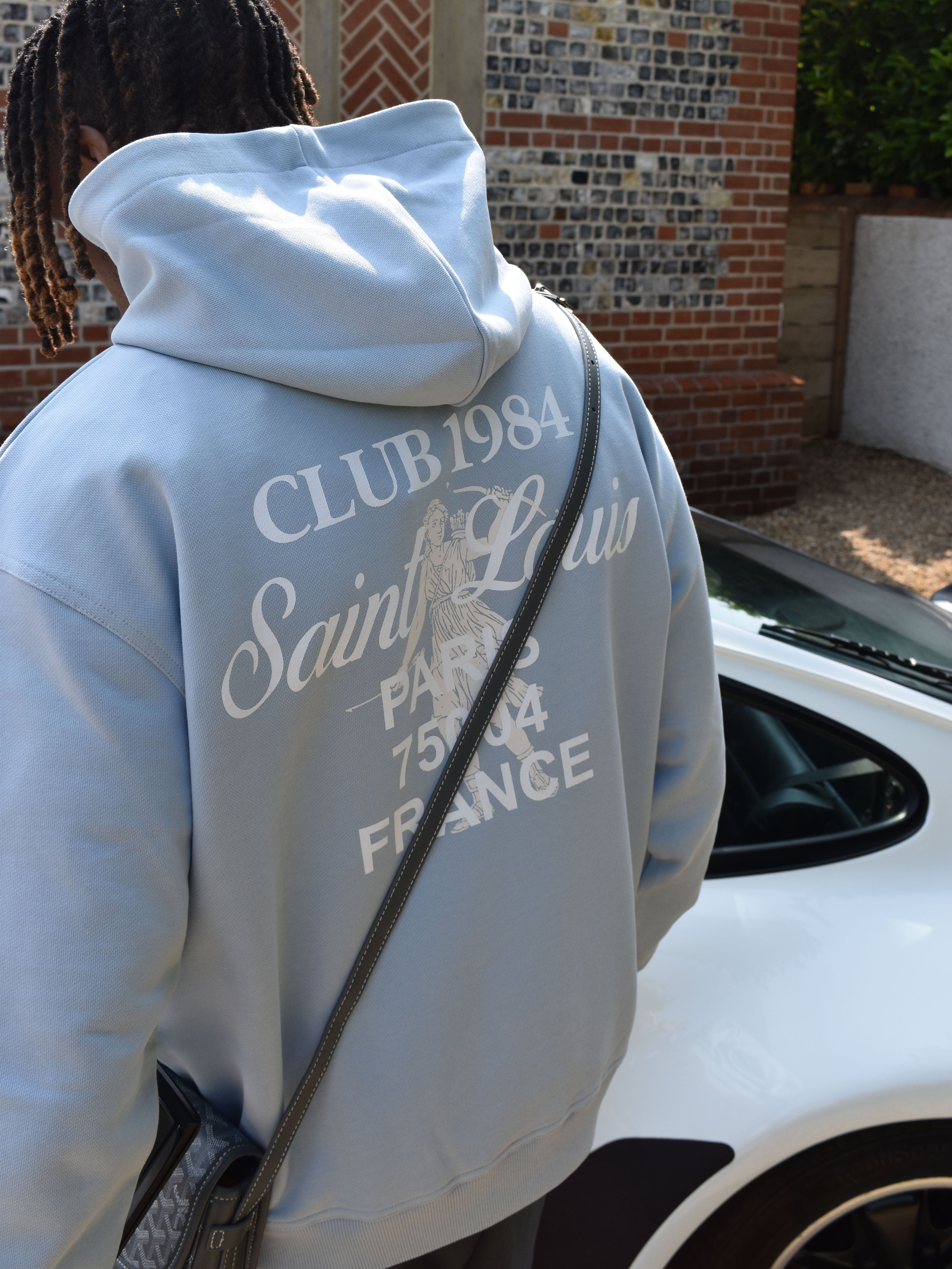 CLUB 1984. Patron 84 Hoodie - Light Blue Hoodie