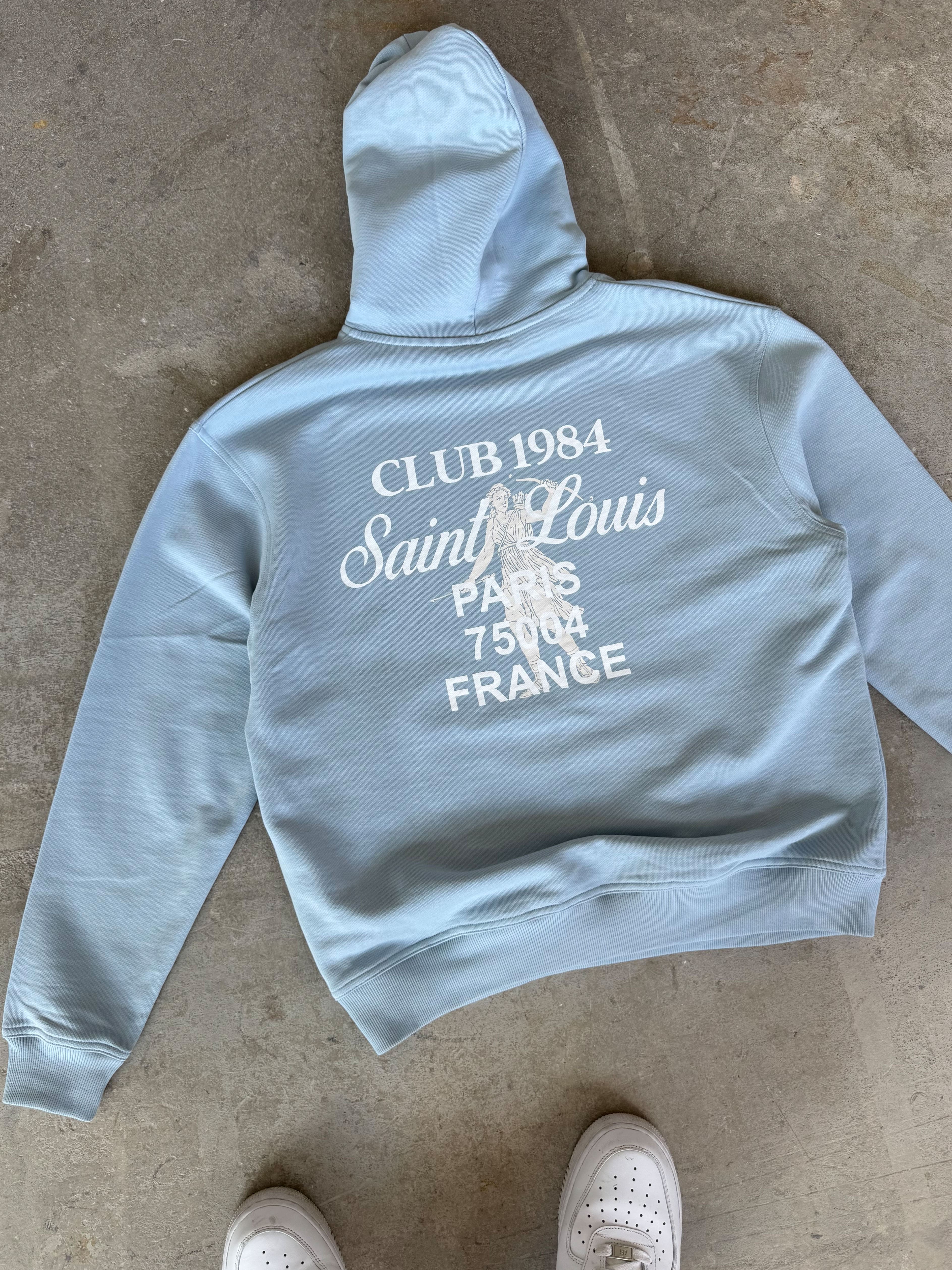 CLUB 1984. Patron 84 Hoodie - Light Blue Hoodie