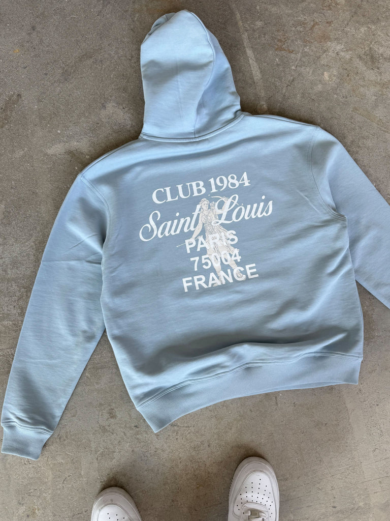 CLUB 1984. Patron 84 Hoodie - Light Blue Hoodie