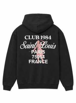 CLUB 1984. Patron 84 Hoodie - Washed Black Hoodie
