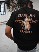 CLUB 1984. Patron 84 T-shirt - Black/Beige T-Shirt