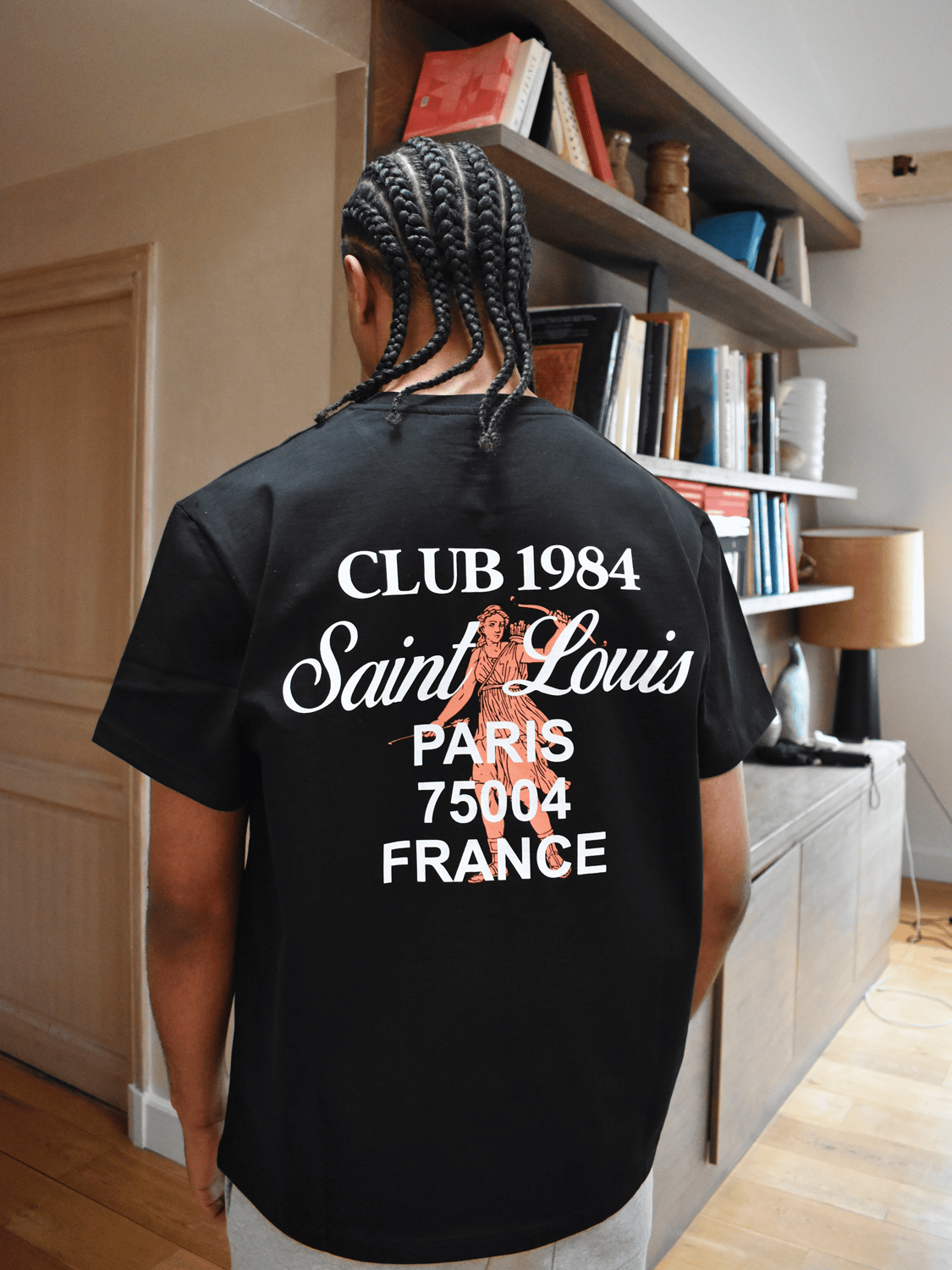 CLUB 1984. Patron 84 T-shirt - Black/Orange T-Shirt