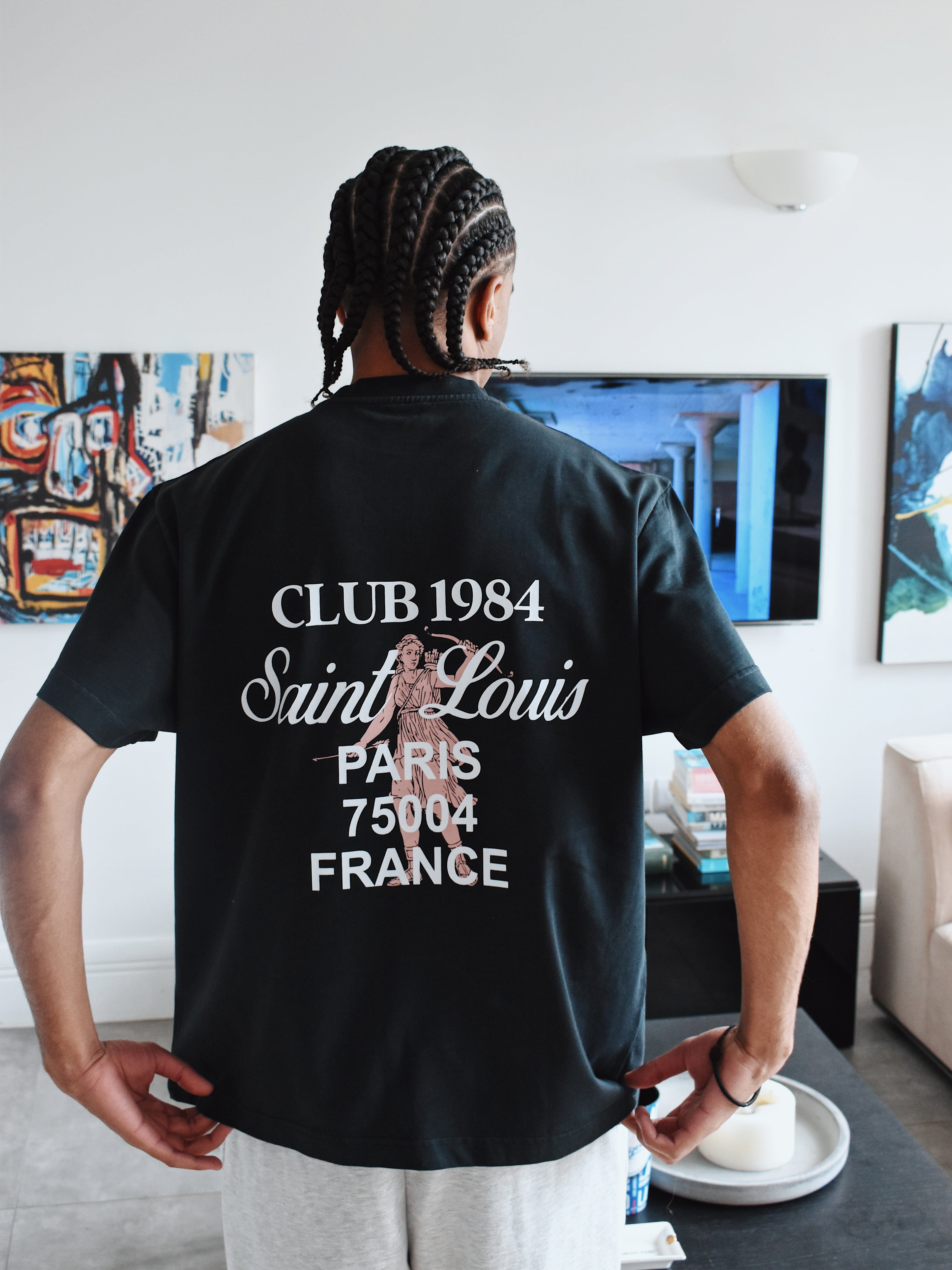 CLUB 1984. Patron 84 T-shirt - Washed Black T-Shirt