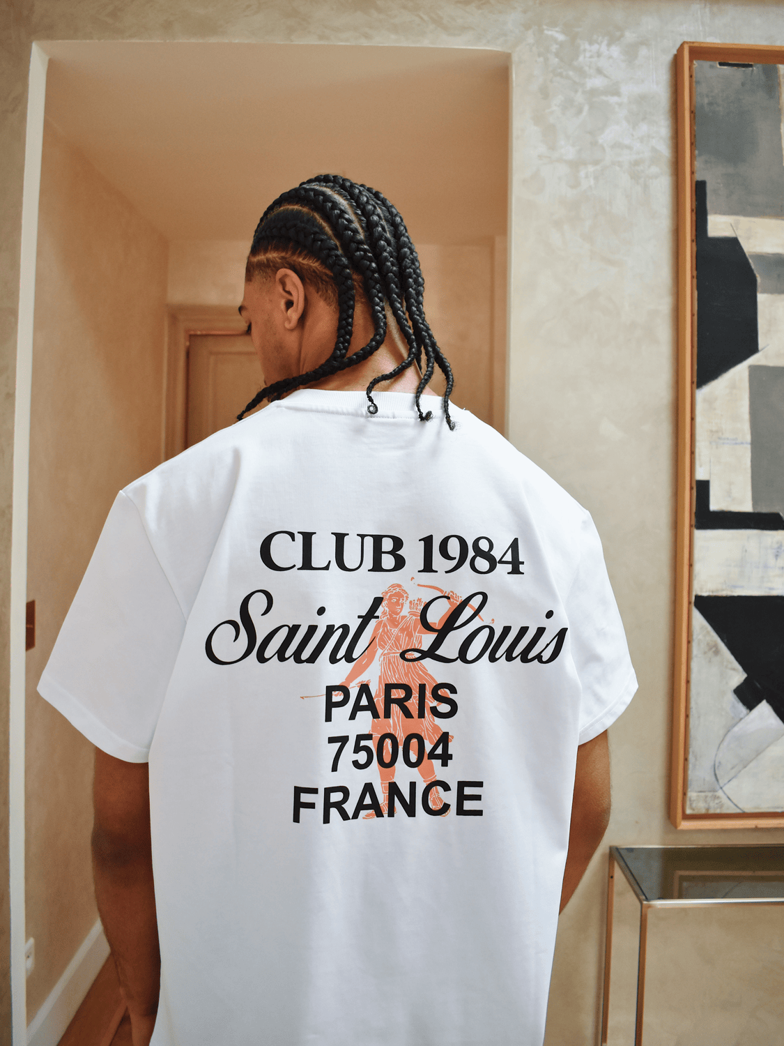 CLUB 1984. Patron 84 T-shirt - White/Orange T-Shirt