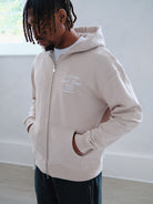 CLUB 1984. Patron 84 Zipped Hoodie - Sand Hoodie