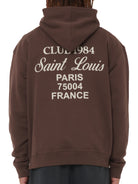 CLUB 1984. Patron Script Hoodie - Brown Hoodie