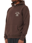 CLUB 1984. Patron Script Hoodie - Brown Hoodie