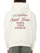 CLUB 1984. Patron Script Hoodie - Off White Hoodie