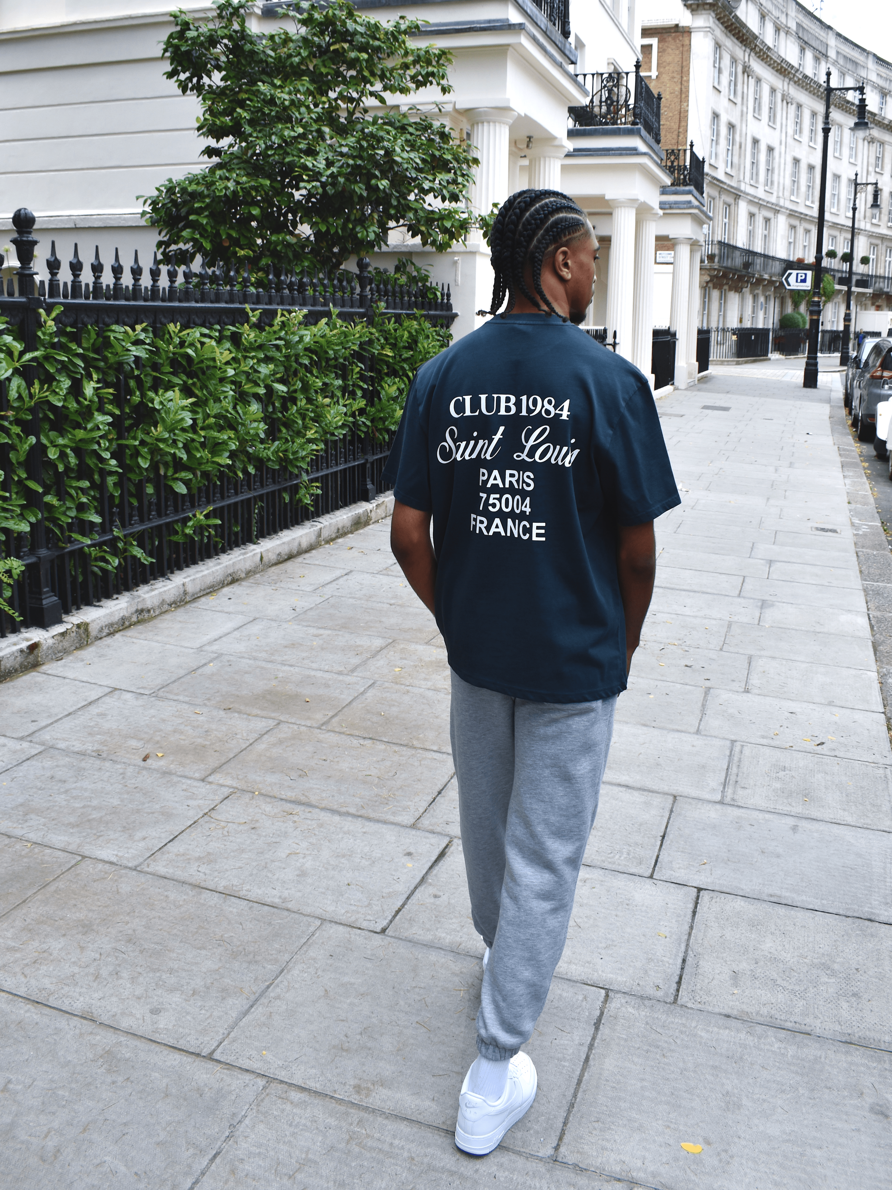 CLUB 1984. Patron Script T-shirt - Washed Black T-Shirt